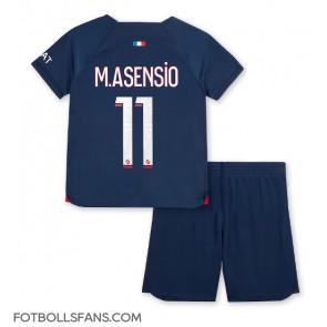 Paris Saint-Germain Marco Asensio #11 Replika Hemmatröja Barn 2023-24 Kortärmad (+ Korta byxor)